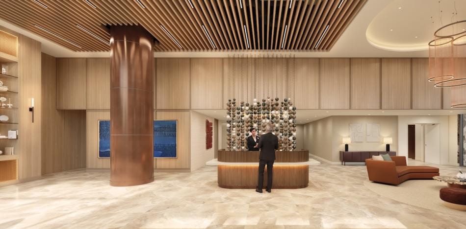 Figure 2 Detailed designs for Veridian Buckhead's lobby area.